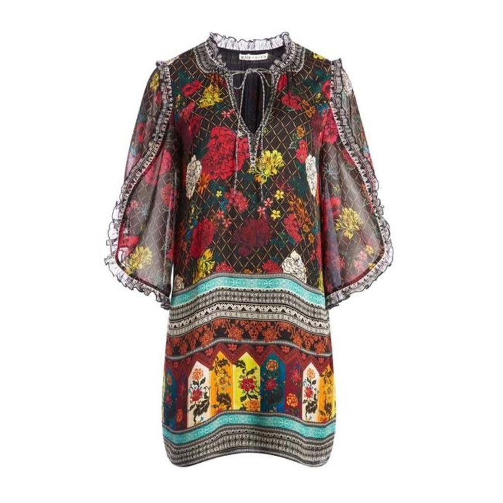 NWOT 🌟Alice + Olivia🌟 Julius Floral Mini Dress XL